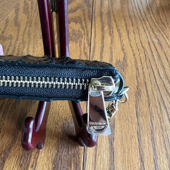 Brahmin Black Britt Melbourne Croc-Embossed Pouch / case. NEW condition - Picture 7 of 8